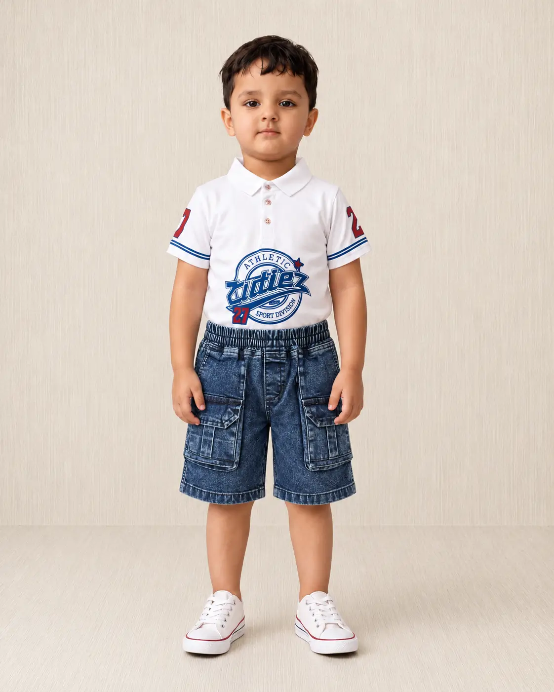 Boys' Cargo Denim Shorts